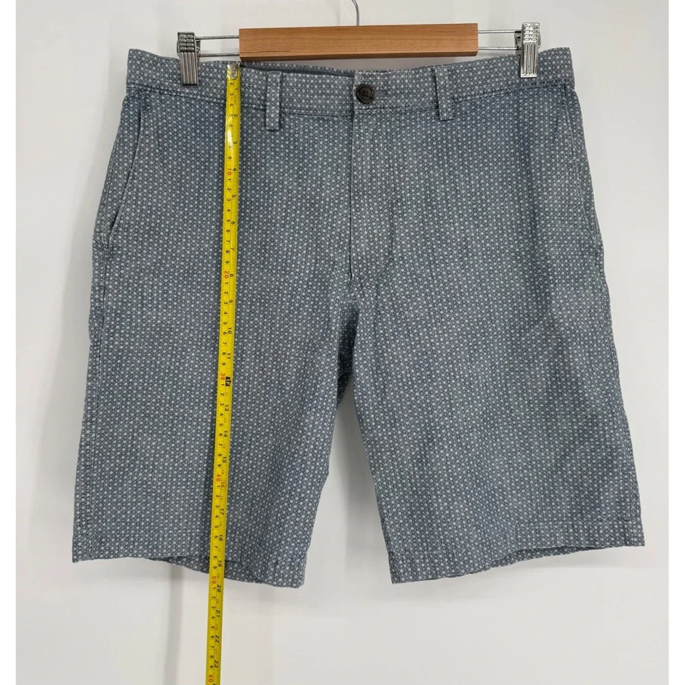 Banana Republic Mens Blue White Geometric Medallion Print‎ Cotton Shorts Sz 33